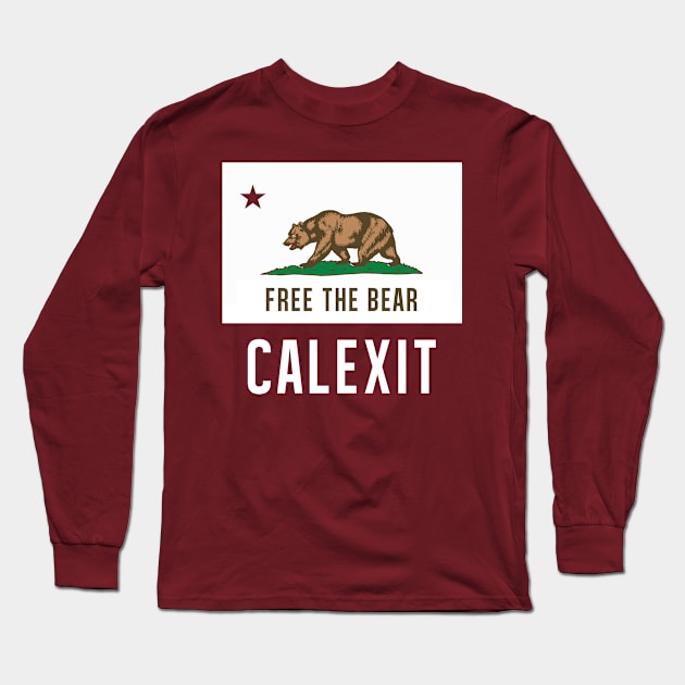 Free the Bear California Independence CALEXIT T-Shirt Long Sleeve T-Shirt by NeverNude